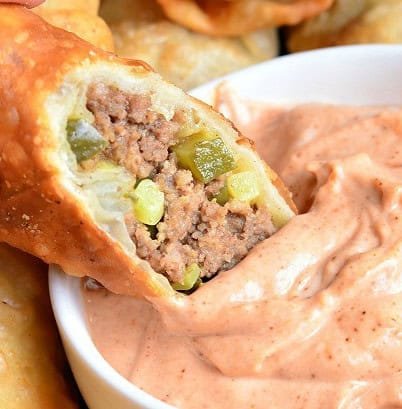 Cheeseburger Egg Rolls