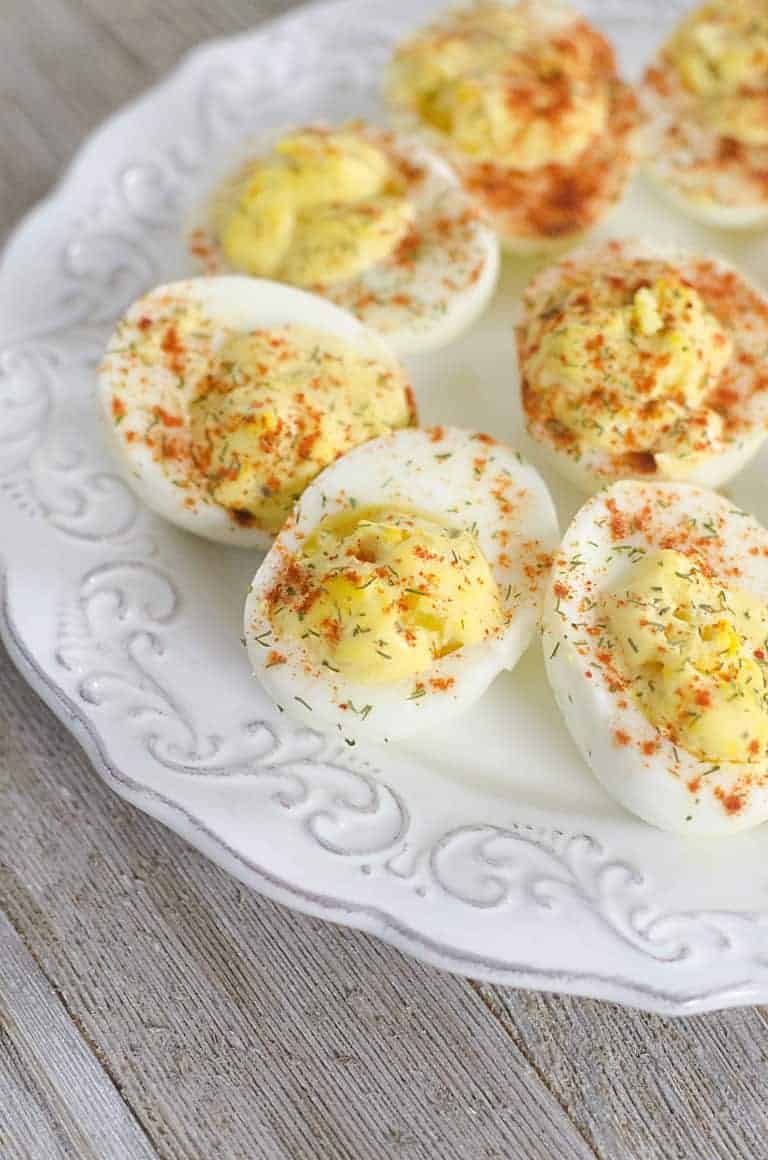 35 Healthy Low Calorie Snacks 37 DeviledEggsGray1
