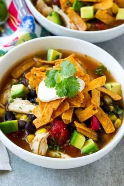 slow cooker chicken tortilla soup 4