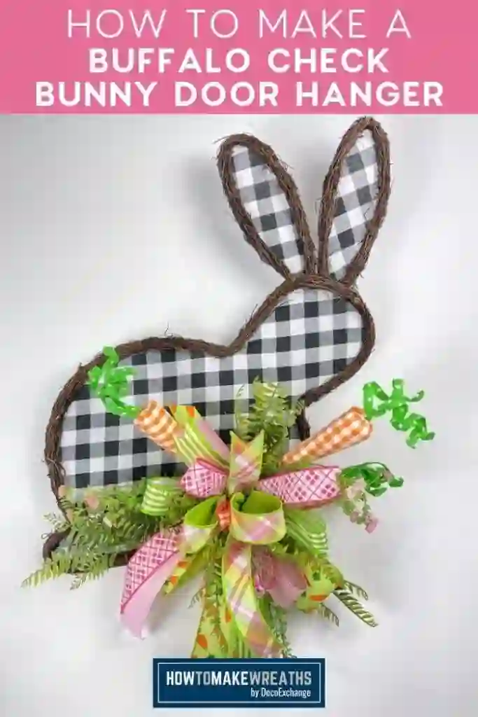 10. Buffalo Check Bunny Door Hanger