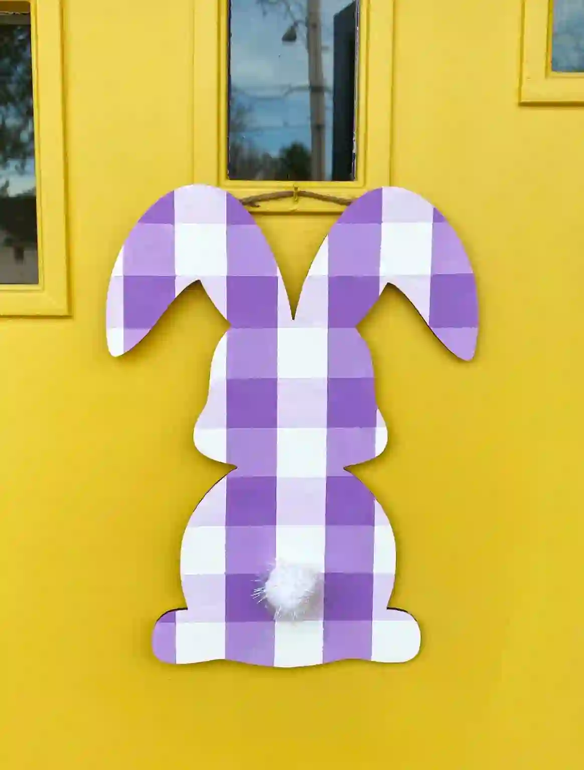6. DIY Plaid Painted Easter Bunny