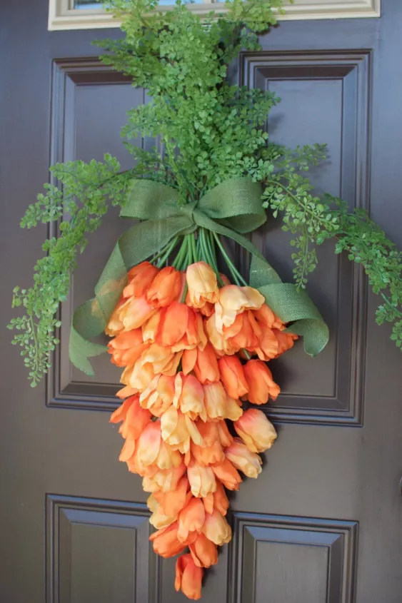 9. Spring Carrot Door Hanger