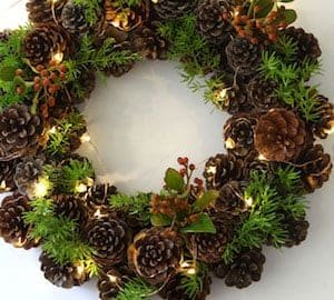 DIY pinecone wreath apieceofrainbowblog 12