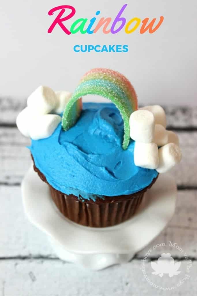 Rainbow cupake c