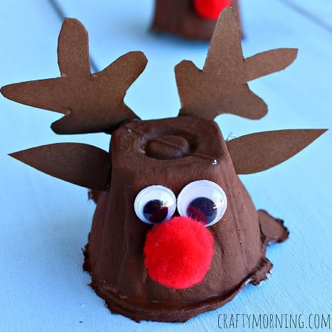 21 Fun Easy Crafts For Preschoolers 15 egg carton reindeer craft for kids