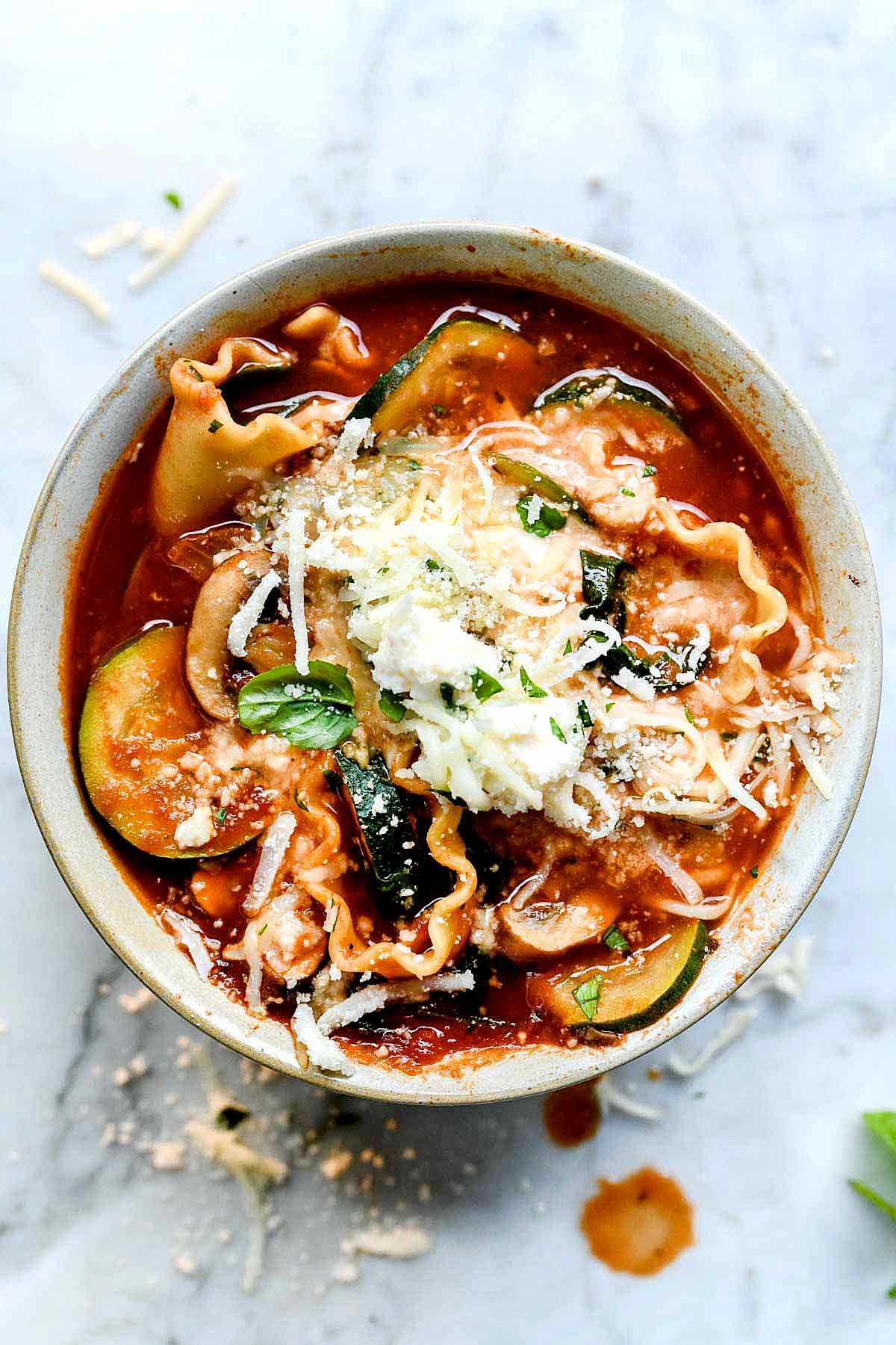 Crockpot Vegtarian Lasagna Soup 058
