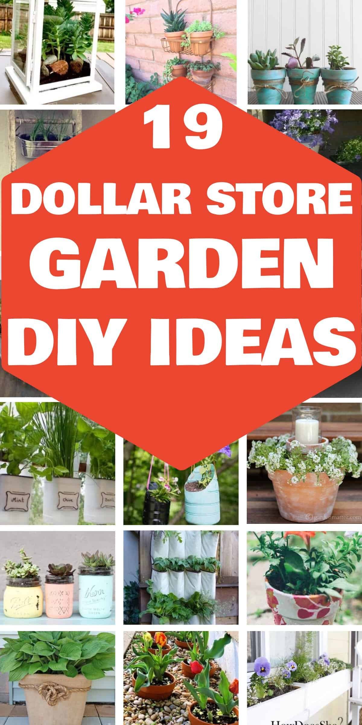 19 Clever Dollar Store Garden DIY Ideas