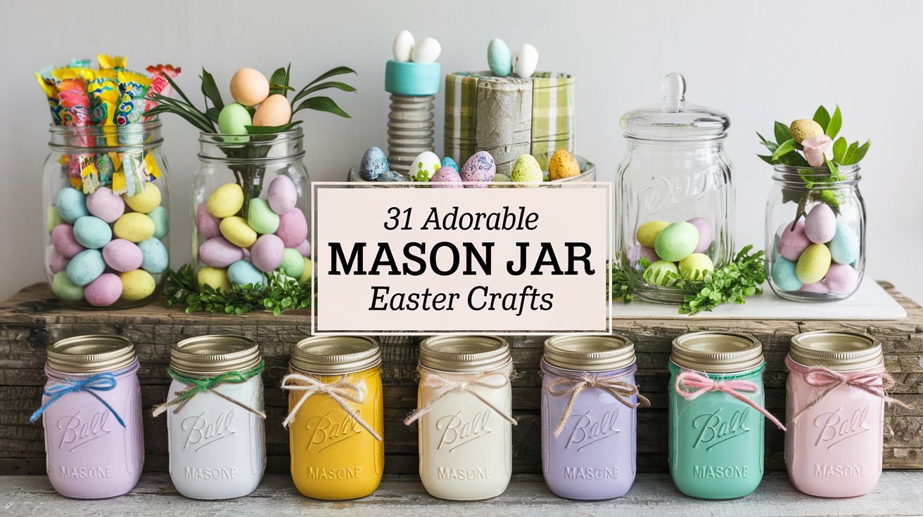 31 Adorable Mason Jar Easter Crafts 1