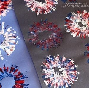 4th of July Fireworks Painting