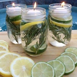 DIY Bug Repellent Summer Mason Jar Luminaries PM