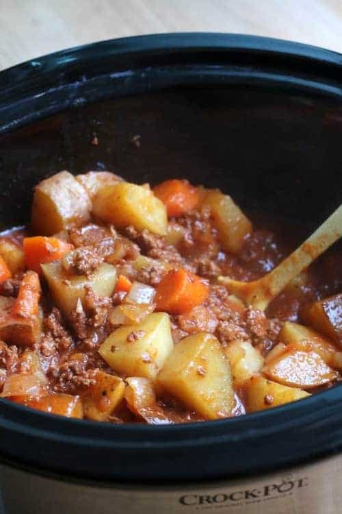 Poor Man’s Stew in the crockpot