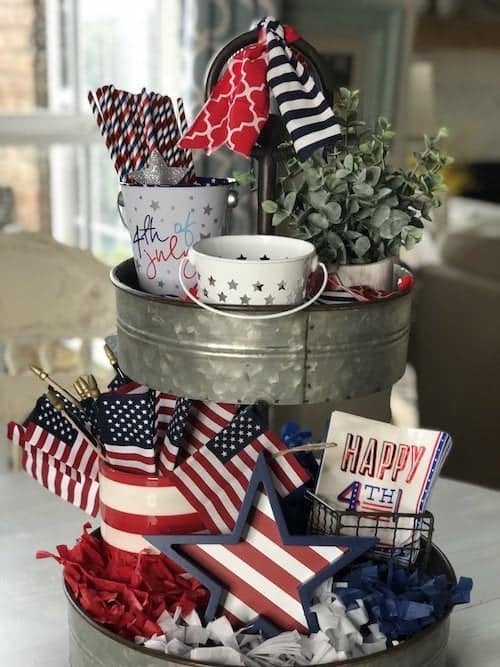 Target Dollar Spot 4th of July Tiered Tray decor get the look for less