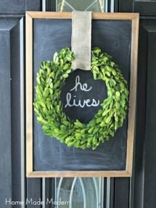 easter boxwood wreath 2