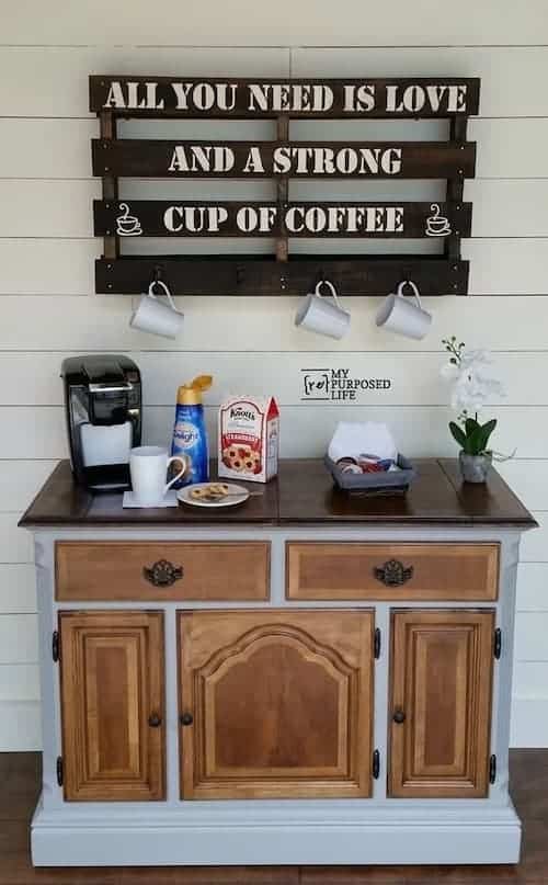 Coffee bar Repurposed Buffet