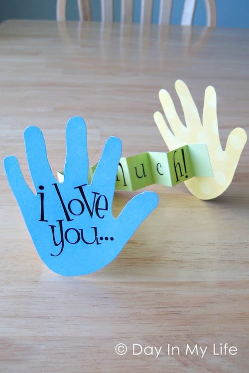 I love you this much valentine card for kids