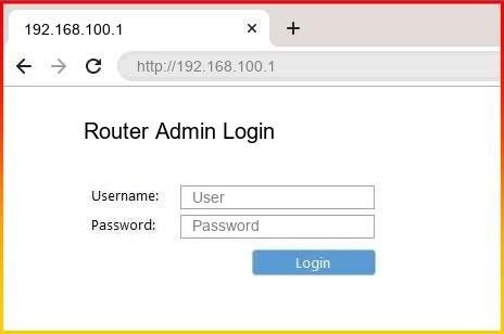 192.168.100.1 – Login Admin 6