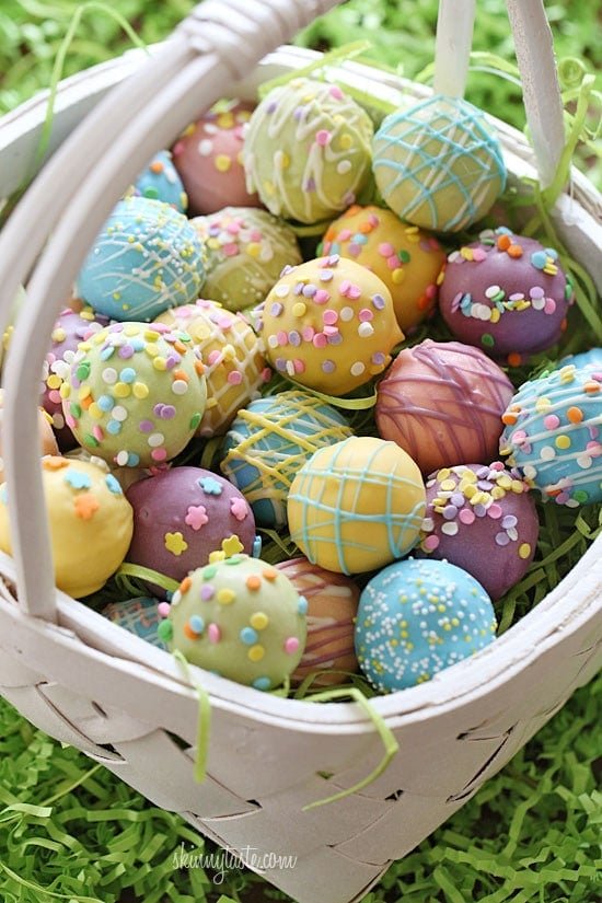easter egg cake balls