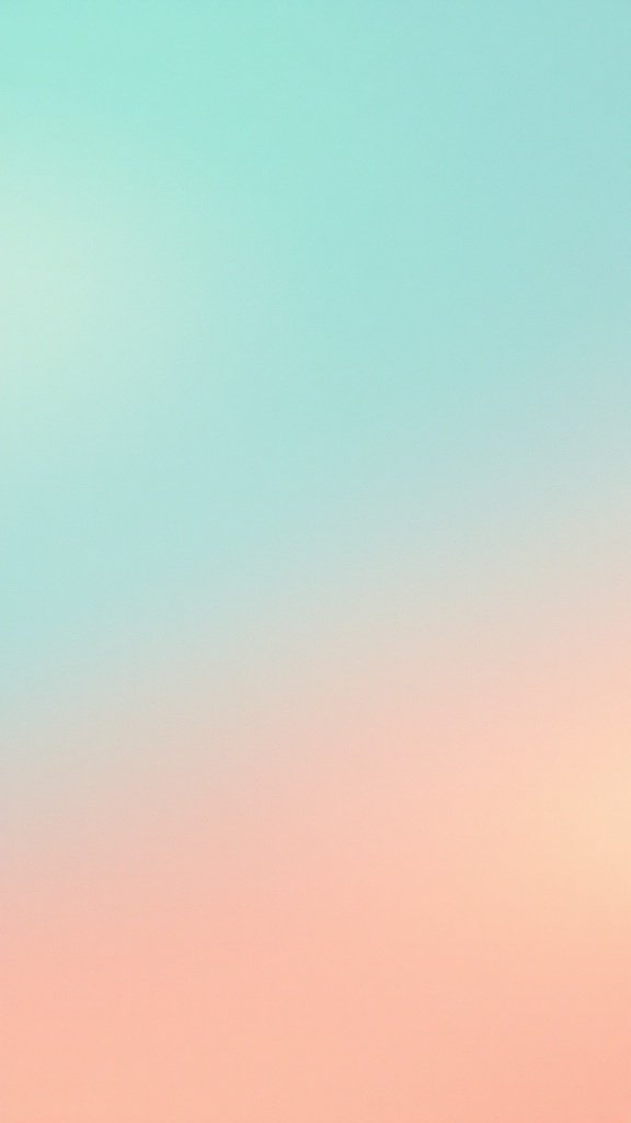 Ombre wallpaper transitioning from aqua to soft peach