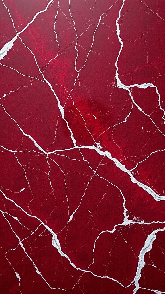 Dark burgundy marble with white veining