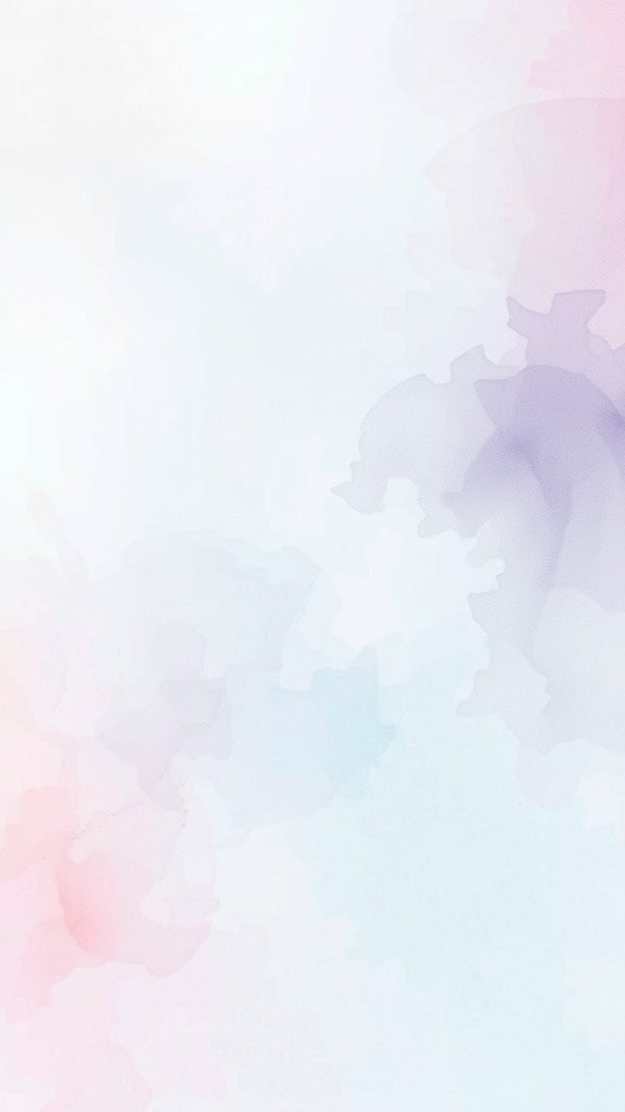 A pastel watercolor wash with gentle pinks, blues, and purples, creating a dreamy backdrop.