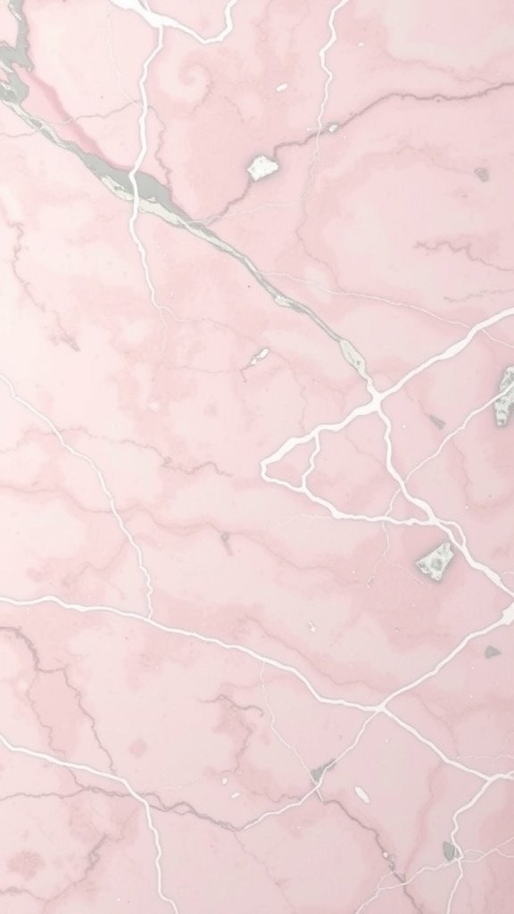 Rose pink marble wallpaper with subtle veining