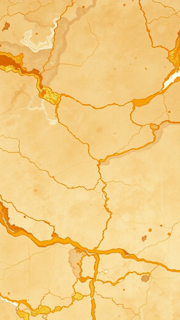Warm honey-toned marble pattern with golden veins