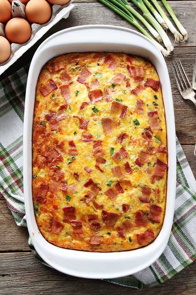 25 Easy Healthy Breakfast Ideas With Eggs 22 Bacon Potato and Egg Casserole 1
